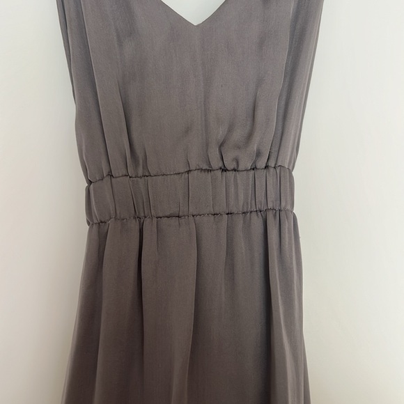 Theyskens theory dress satin with elastic straps low back a line fit - Picture 2 of 5